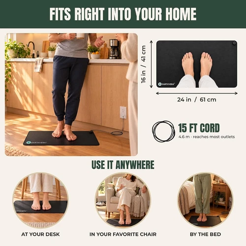 Grounding Mat for Feet with Multimeter, 24 X 16 Inch Earthing Kit image 6