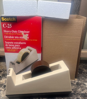 Scotch Heavy Duty Tape Dispenser Holds Up To 1'' Tape Model C-25 (NEW)