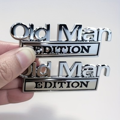 2pcs Old Man Edition Emblem Auto Car Aufkleber Sticker Logo Badge Decal