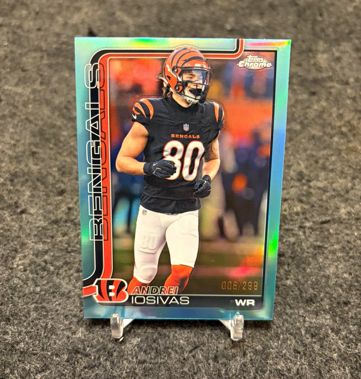 Topps Chrome 2024 Andrei Iosivas Cincinnati Bengals #60 Parallel /299