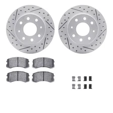 For Mitsubishi Lancer 02-07 Drilled & Slotted Front Brake Kit w Optimum Pads