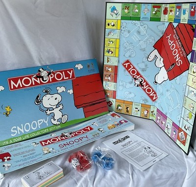 Monopoly Snoopy It's a Dog's Life Collector's Edition 2005 Peanuts -NOT COMPLETE