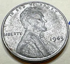 1943 Steel Lincoln Wheat Cent Penny 8523N