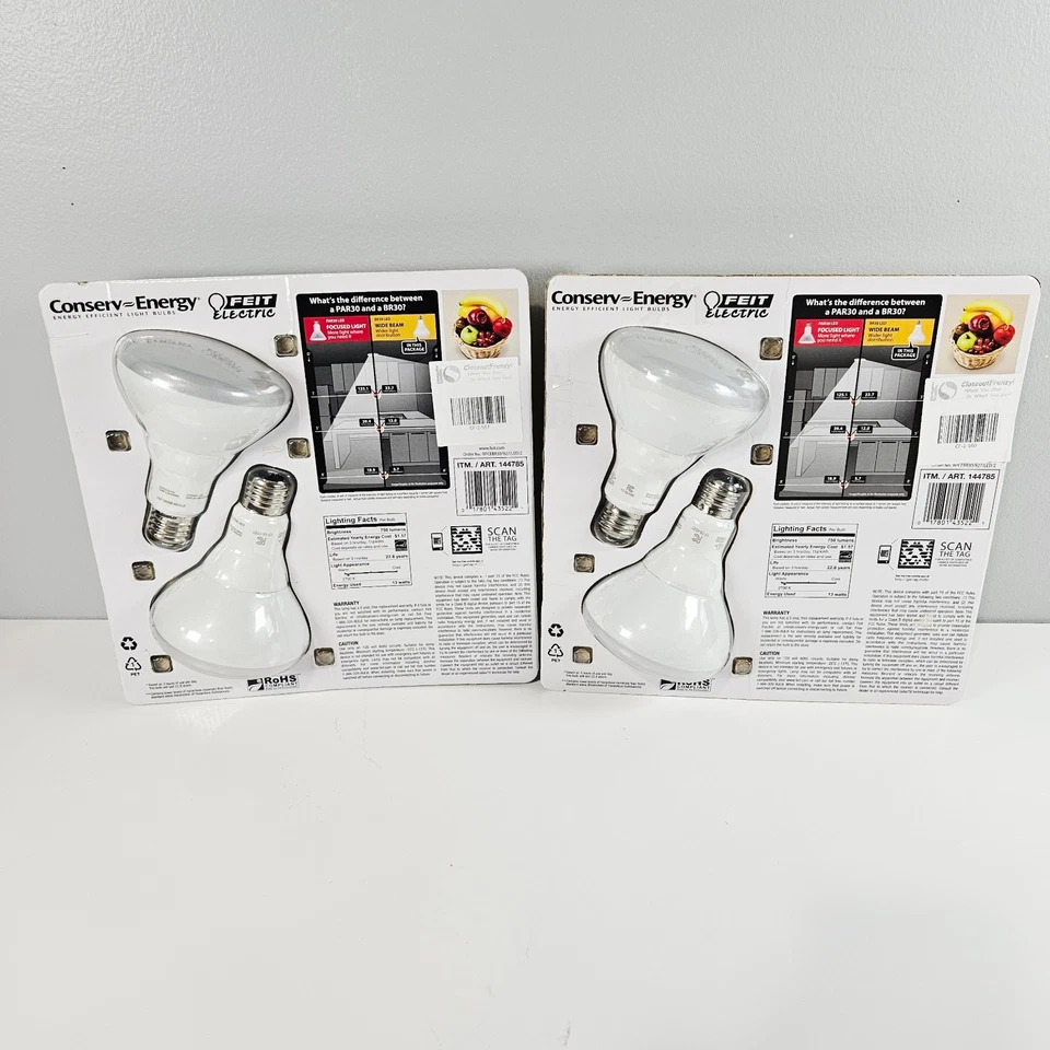 Feit Electric Flood Light Bulb LED 13W • 4 Bulb Lot • 65W Replacement BR30 - Image 2 of 2