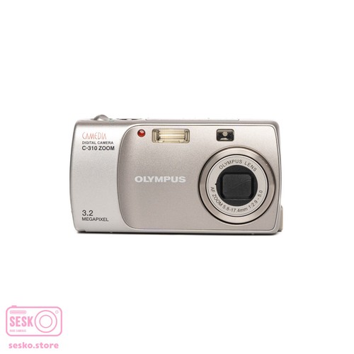 Olympus CAMEDIA C-310 ZOOM 3.2MP Silver Digital Camera Good - Picture 2 of 7