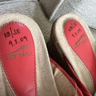 Dansko Neve Criss Cross Red Corral Leather Wedge Sandals Womens Size EU 38 US 8 — photo 3