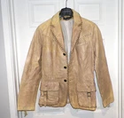 WOMAN'S VINTAGE RALPH LAUREN DEER SKIN LEATHER FRINGE BUTTON FRONT JACKET SZ S/M