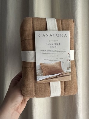 NEW in Packaging Casaluna Brown Standard Pillow Sham Cotton Blend