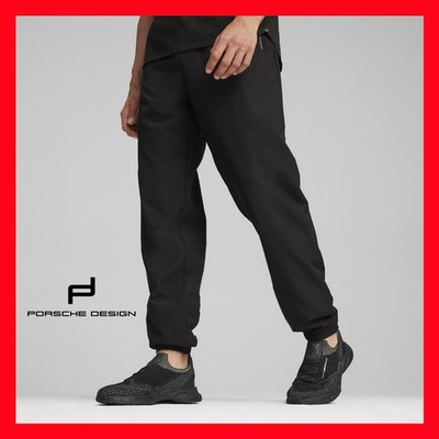 Puma x Porsche Design Woven Tech Black Pants 621105-20 Men's Size Medium