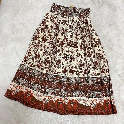 Christian Dior Sports Rare Vintage Flare Skirt Cotton Paisley Size S 76cm