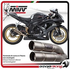Terminale scarico Mivv Double Gun racing titanio Suzuki GSXR600 2008-2010