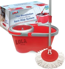 NEW Revolution Spin Mop & Bucket System 360 Spinning Braided Mop Fast Shipping