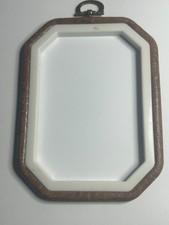 1X Embroidery Flexi Hoop octagon Cross Stitch Display Wood Effect 5.5" long