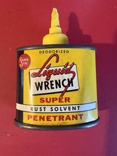 Vintage Liquid Wrench Super Penetrant Oil 1 1/2 oz OvalTin Can. Made In The USA!