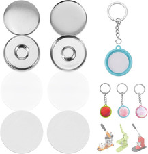 50 Sets 25Mm / 0.98 in Button Supplies, Two-Sided Keychains
