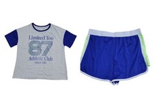 Limited Too Girls Active Dolphin Short Set Size S 7/8 Blue New