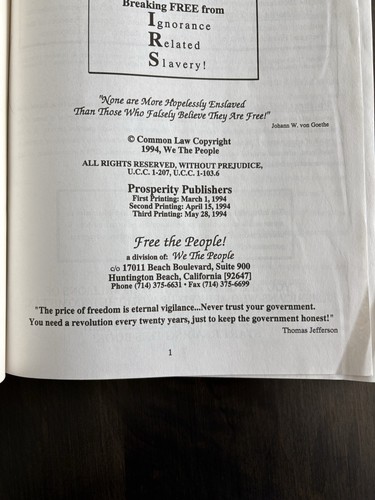 Vultures In Eagle’s Clothing Breaking Free From Ignorance IRS Tax Slavery Book - Bild 12 von 16