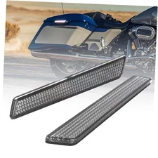 Saddlebag Reflector Inserts, Black Reflectors Compatble 2014-2024 Dark Smoke