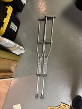 Guardian Aluminum Crutches Adjustable Adult Capacity 300LB 5'2' to 5'10" Used