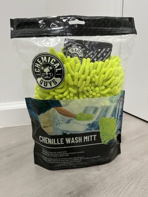 NEW Chemical Guys Chenille Premium Scratch-Free Microfiber Wash Mitt Green