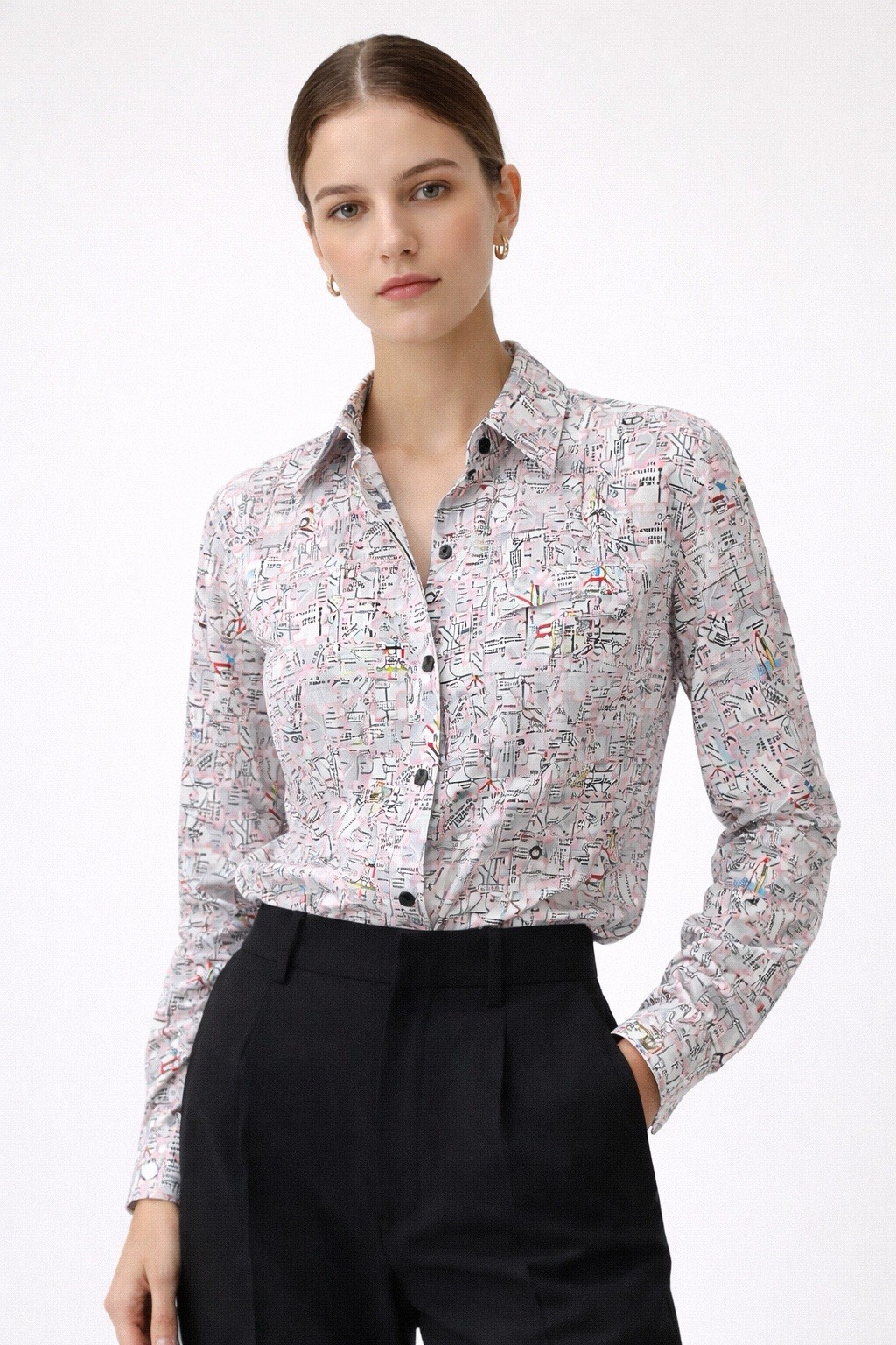 Robert Graham Map Button Down Shirt - image 1