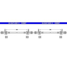 2X ATE BREMSSCHLAUCH BREMSSCHLÄUCHE HINTEN passend für NISSAN MICRA NOTE 