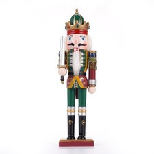 12 inch Sword Nutcracker Soldier Wooden Nutcracker Figures Christmas Ornament