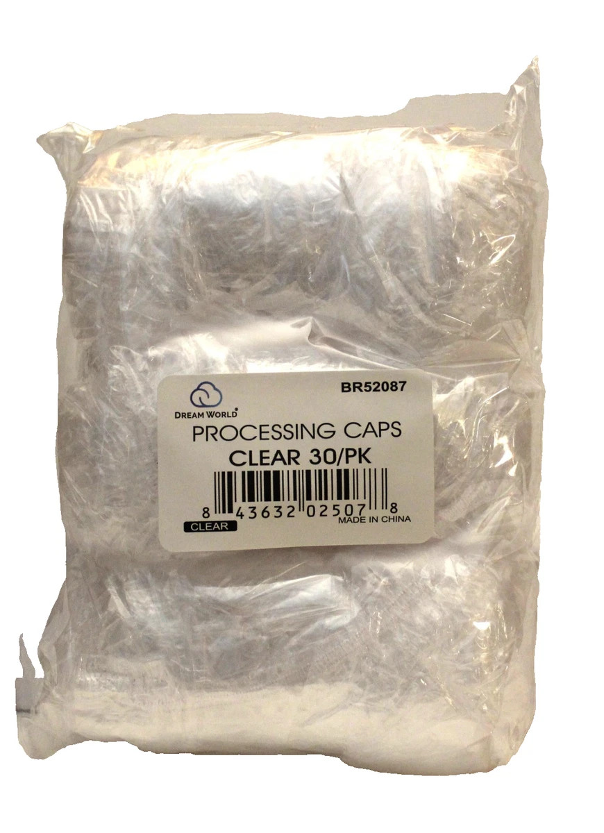 Einweg Haarverarbeitungskappen klar für Dusche, Salon, Reisen & mehr 30/PK