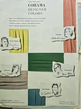 1945 Cohama Designer Colors Gallagher Carnegie Potter Kiam Copeland vintage ad