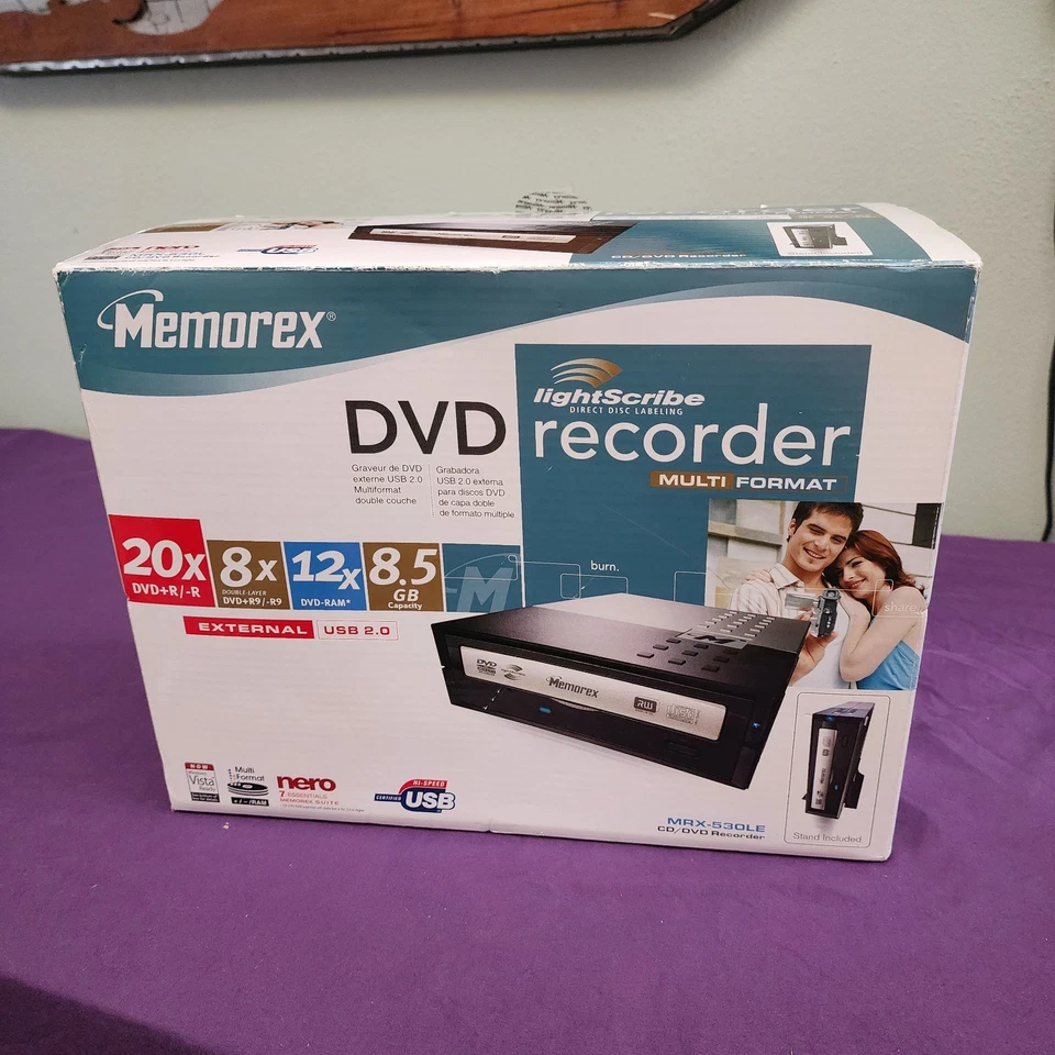 MEMOREX MRX-530LE DVD LIGHTSCRIBE RECORDER OPENED BOX BUT NEVER USED  - Image 2 of 4