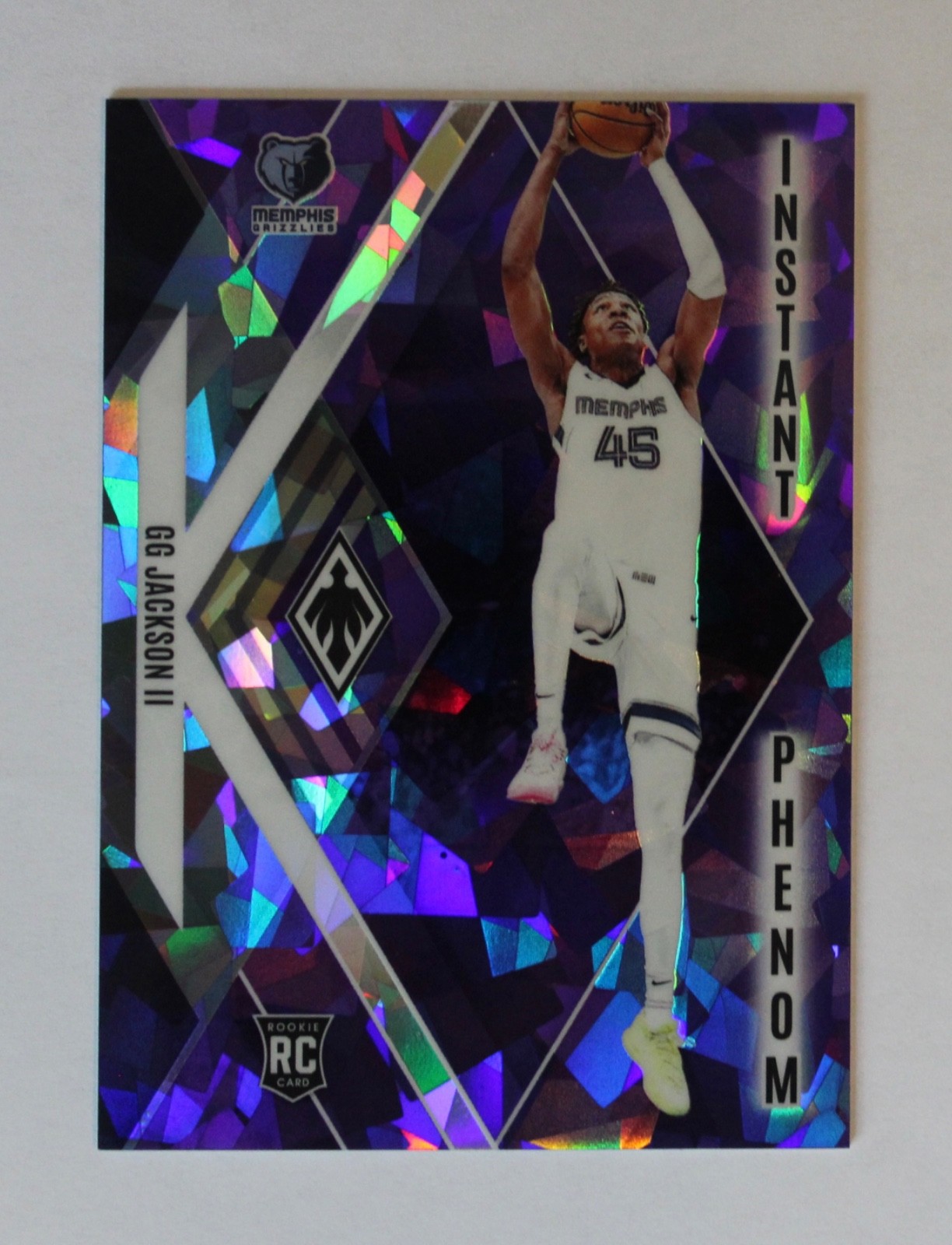 2023 Panini Phoenix Purple Cracked Ice Instant Phenom GG Jackson II /25 RC Griz