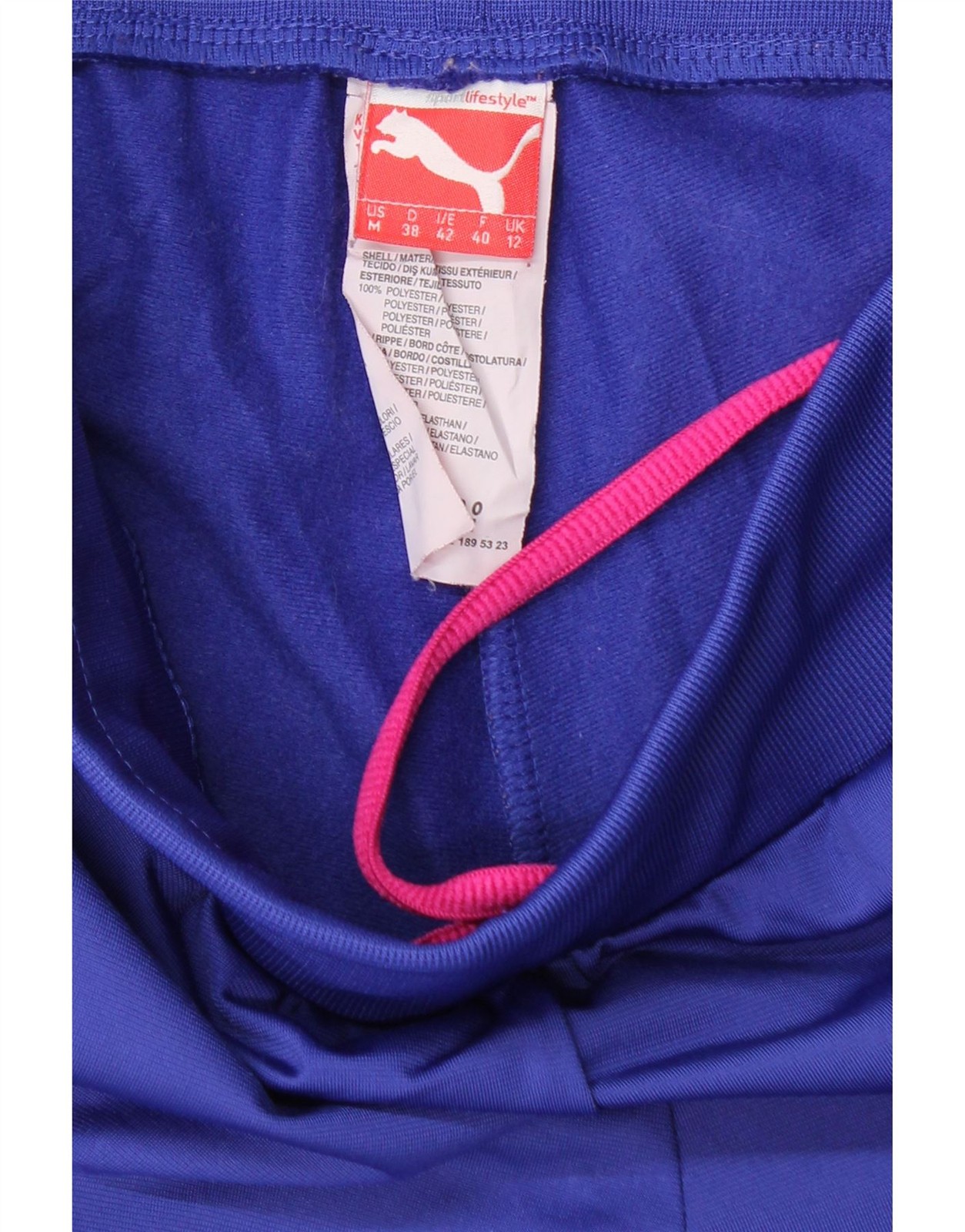 PUMA Womens Tracksuit Trousers Joggers UK 12 Medium  Blue Polyester DH02 thumbnail 3