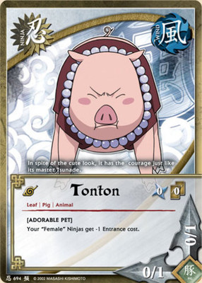 Tonton - N-694 - Common - 1st Edition - Foil Foretold Prophecy Played - Naruto