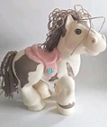 VTG 1992 Cabbage Patch Kids Crimp n Curl Pony Horse Large Coleco White Tan Pink
