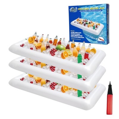 BCWATERFUNPD Inflatable Cooler Table 3 Pack Inflatable Serving Bars Floating ...