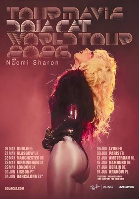 Doja Cat World Tour Live Concert Poster