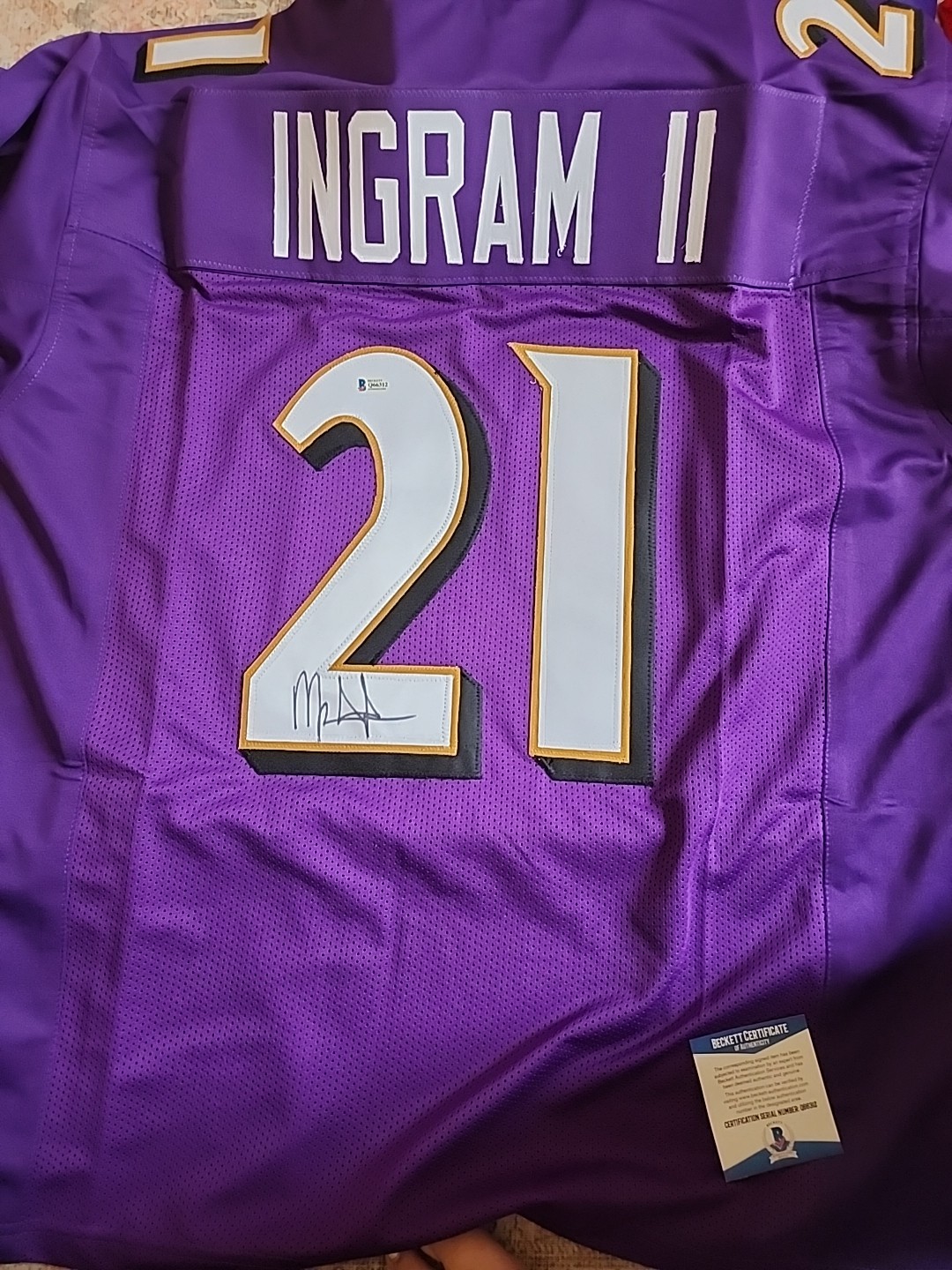 Mark Ingram Autographed Signed Baltimore Ravens II Jersey Beckett COA 