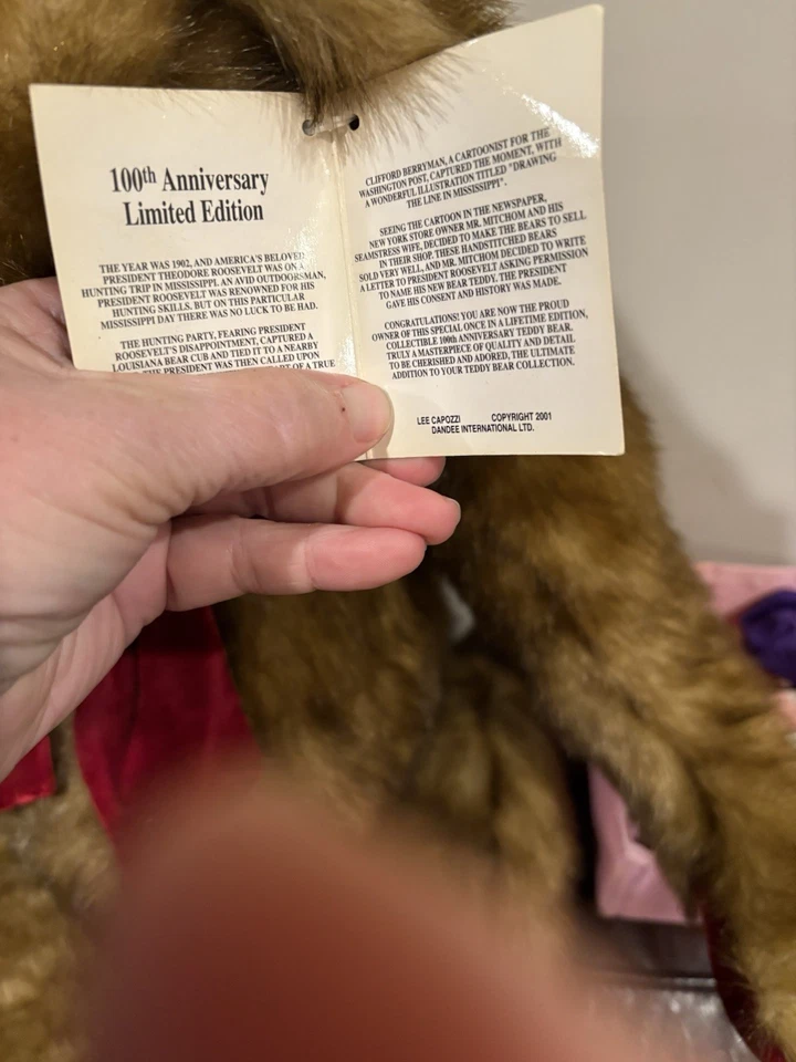 Праздничный плюшевый медвежонок DanDee 30 дюймов коллекционное издание к 100-летию - Изображение 2 из 4