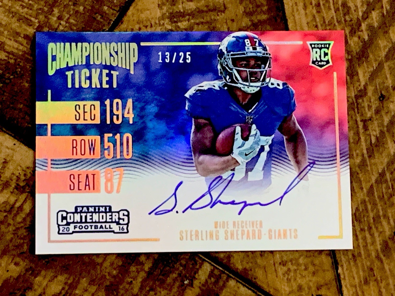 Sterling Shepard Panini Contenders #369 Autograph-Championship Ticket