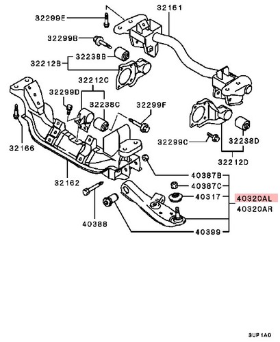 Front Left Suspension Lower Arm for Mitsubishi PAJERO IO MONTERO IO H61W 1.8 - Picture 7 of 11