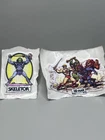SKELETOR HE-MAN IRON ON PATCH BATTLE SCENE Vtg NOS MOTU lot Of 2