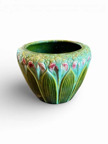 Vintage Brush McCoy Pottery Amaryllis Floral Planter 248 Jardiniere