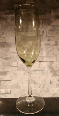 Pier 1 Pantiago Olive Green Champagne Glass 9 1/4'' toasting flute. Buy More $ave