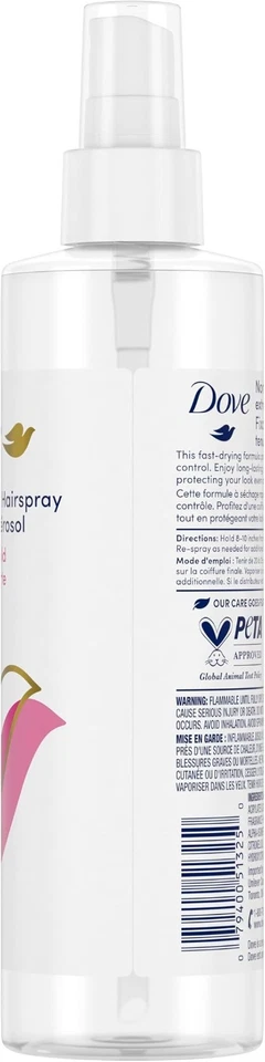 Dove Extra Hold Styling Hairspray Non-Aerosol 24H Touchable Glossy Hold, 9.25 Oz - Image 3 of 3