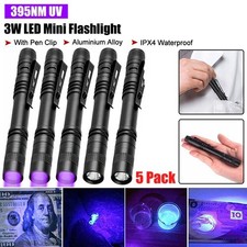 5X 395nm UV Light Blacklight LED Flashlight Penlight Pet Urine Scorpion Detect