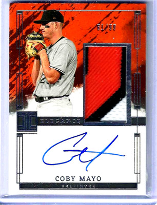 COBY MAYO 2024 IMPECCABLE ELEGANCE PATCH AUTOGRAPH ORIOLES AUTO /99 