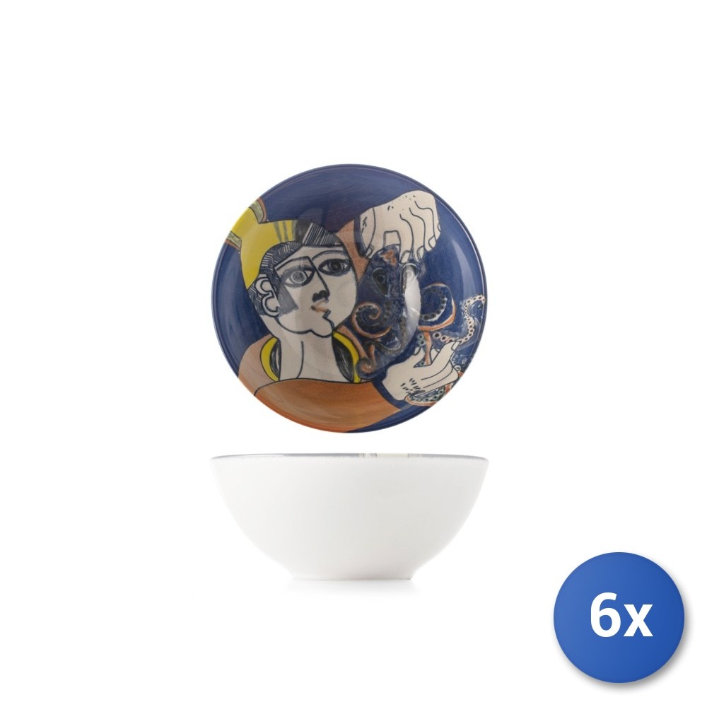 6X H&H Pablo Decorated Cups 16 Cm