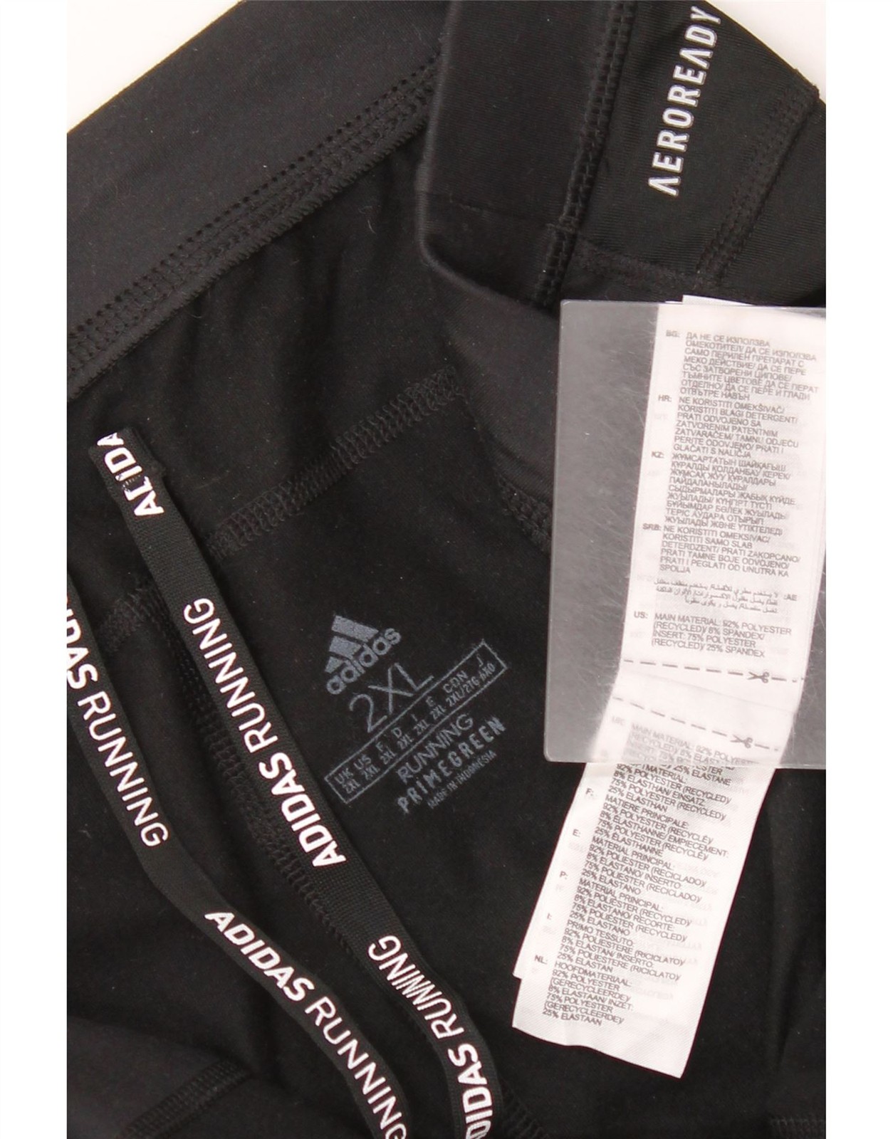 Adidas Womens Aeroready Tracksuit Trousers UK 20 2XL Black Polyester BL09 thumbnail 3