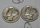 1942 & 43 Mercury Dime BU Lot of 2 Silver Coins