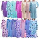 i-Smalls Ladies Long Sleeve 3 Button Modern Pattern Nightshirt
